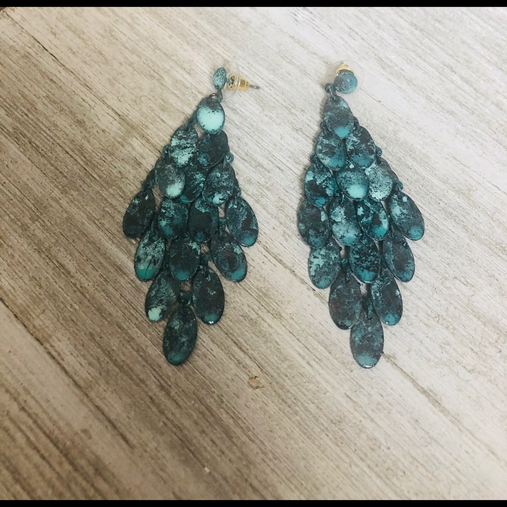 Turq Fish Tail Earrings